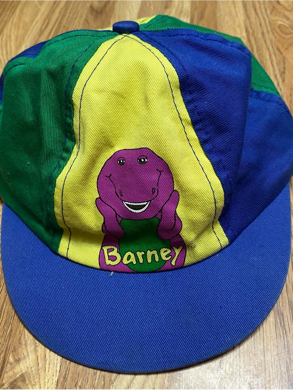 Barney Kids Vintage 1992 Lyon Group Hat Chin Strap Still Attached